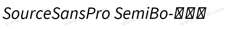 SourceSansPro SemiBo字体转换